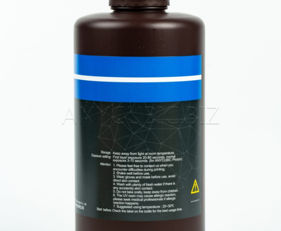 Фото 4 - Сіра Базова Фотополімерна смола Anycubic 0.5 кг