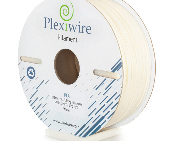 Фото 3 - PLA пластик Plexiwire для 3D принтера білий 400м / 1.185кг / 1.75мм
