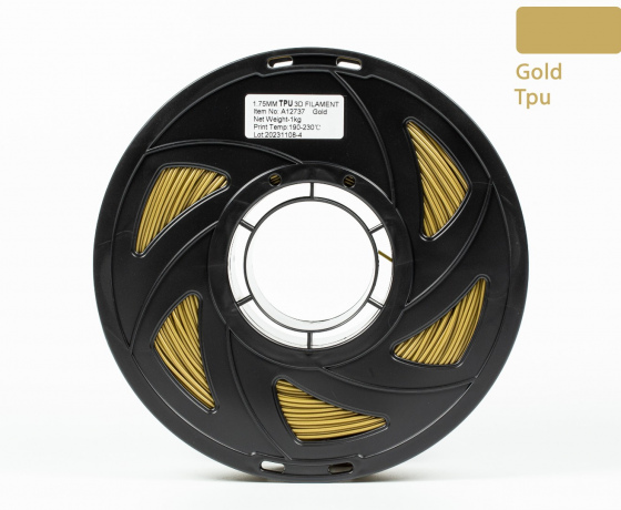 Фото 3 - TPU Filament (пластик) для 3D принтера  Золотий 1кг, 1.75мм