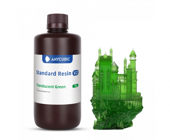 Фото 2 - Фотополімерна Стандартна смола v2 Прозоро-зелена Anycubic