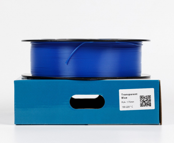Фото 2 - Прозоро-синій пла плюс пластик для 3D принтера ✾1кг✾1.75мм