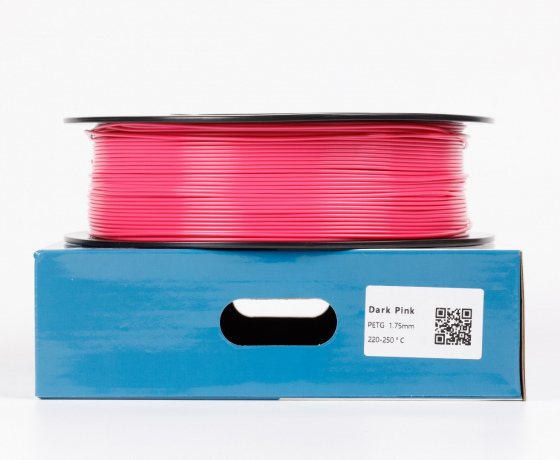 Фото 3 - Темно-рожевий PETG (ПЕТГ) coPET пластик для 3D принтера | DarkPink PETG 1кг | 1.75мм | 330м